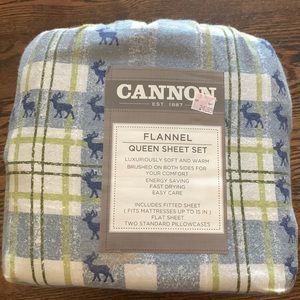 New With Tags Cannon Flannel Queen Sheet Set
